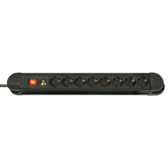 LINDY Mains 8 way gang socket with on/off Switch 3500W with overvoltage protection