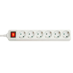 LINDY Mains 6 way gang socket with on/off switch