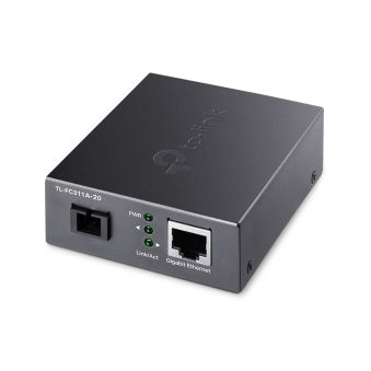 TP-LINK Omada 10/100/1000 Mbps RJ45 to 1000 Mbps Single-mode SC WDM Bi-Directional Fiber Converter