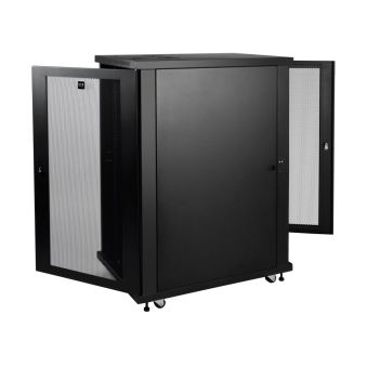 EATON TRIPPLITE 24U Rack Enclosure Server Cabinet 33 Deep w/ Doors & Sides Rack cabinet Black 24U 19
