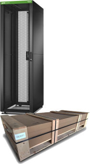 APC Easy Rack 600mm/42U/1000mm with Roof/Side panel/castors/feet and 4 Brackets No Bottom black