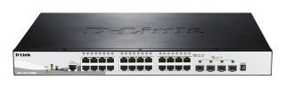 D-LINK 28-Port Smart Managed PoE+ Gigabit Stack Switch 4x 10G dlink green 3.0 24x 10/100/1000Mbit/s TP RJ-45 PoE Port 802.3at