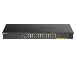 D-LINK 28-Port Smart Managed Gigabit Switch 4x 10G dlink green 3.0 24x 10/100/1000Mbit/s TP RJ-45 Port 4x 10Gbit/s Fiber SFP+
