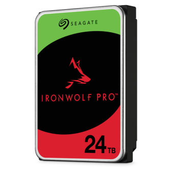 SEAGATE Ironwolf PRO Enterprise NAS HDD 24To 7200tpm 6Gb/s SATA 256Mo cache 8.9cm 3.5p 24x7 for NAS RAID Rackmount systems BL