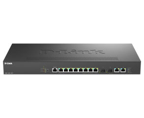 D-LINK Smart+ L2+ 8 ports 2.5 GbE PoE+ and 2 ports Multigiga 10 GbE + 2 ports 10 GbE SFP+ - Budget PoE 240 W